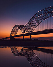 Night time skyline view of Memphis, Tennessee Illinois | Turnkey FF&E & Interiors | The Living Company | Garland, Texas