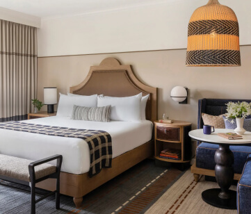 Hospitality furniture manufactured by TLC Hospitality in a luxury hotel room | The Living Company | Garland, Texas